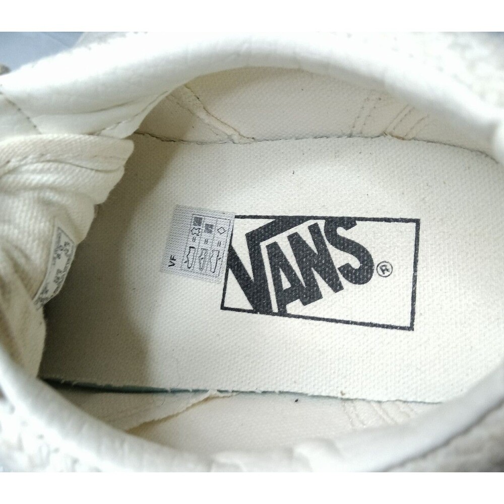 VANS Old Skool Low Top Shoes Women’s Size 8 Sneakers Woven Check White/Natural - Picture 12 of 12